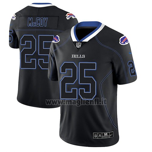 Maglia NFL Limited Buffalo Bills Lesean Mccoy Nero Color Rush 2018 Lights Out